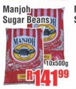 Devland Cash And Carry Manjoh Sugar Beans 10x500g offer