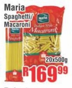 Maria Spaghetti /Macaroni 20x500g