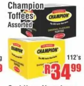 Champions Toffees Assorted 112's