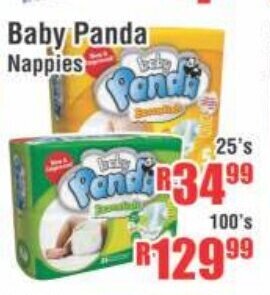 Devland Cash And Carry Baby Panda Nappies 25's offer