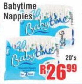 Devland Cash And Carry Babytime Nappies 20's offer