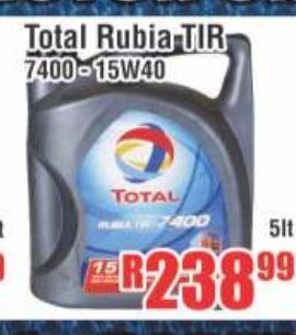 Devland Cash And Carry Total Rubia TIR 7400-15W40 5lt offer