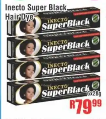Devland Cash And Carry Inecto Super Black Haird Dye 6x28g offer