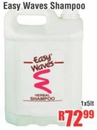 Devland Cash And Carry Easy Waves Shampoo 1x5lt offer