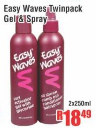 Devland Cash And Carry Easy Waves Twinpack Gel & Spray 2x250ml offer
