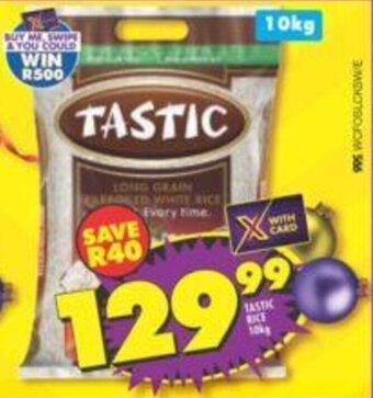 Shoprite Tastic Rice 10kg offer