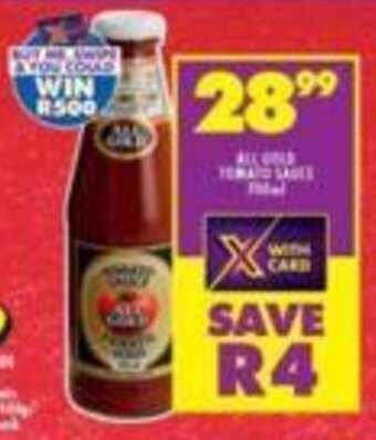 Shoprite All Gold Tomato Sauce 700ml offer