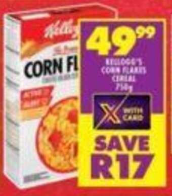 Shoprite Kellogg's Corn Flakes Cereal 750g offer