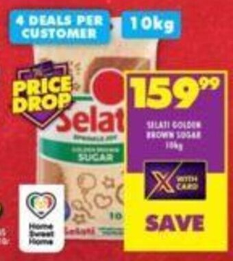 Shoprite Selati Golden Brown Sugar 10kg offer