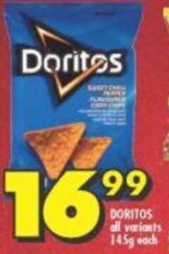 Shoprite Doritos Corn Chips all variants 145g offer