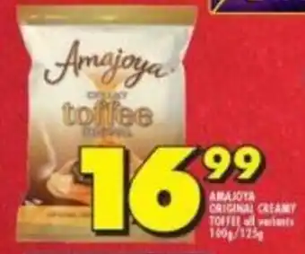 Shoprite Amajoya Original Creamy Toffee all variants 100g / 125g offer