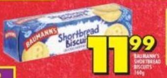 Shoprite Baumann's Shortbread Biscuits 160g offer