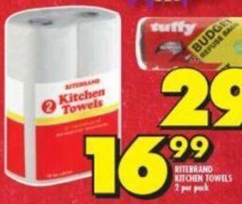 Shoprite Ritebrand Kitchen Towels 2 per pack offer