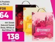 Game 4th street natural sweet rose, white or red wine-5l each offer