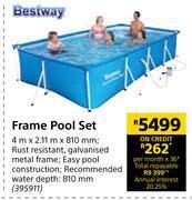 Builders Warehouse Bestway frame pool set-4m x 2.11m x 810mm offer