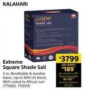 Builders Warehouse Kalahari extreme square shade sail 5m offer