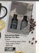 Dis-Chem Nature's nourishment bergamot & black pepper refreshing bath gift set for men (3 piece)-per set offer