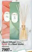 Dis-Chem Circa liquid diffuser 250ml plus 12 x reed sticks assorted-per set offer