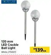 Builders Warehouse Solar flair 120mm led crackle white ball light-each offer