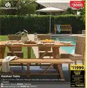 Builders Warehouse Designhouse kalahari table-2.20m x 1.0m x 760mm offer
