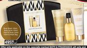 Dis-Chem Baylis & harding body wash 100ml,body spritz 100ml,hand & body lotion 100 & wash bag-per set offer