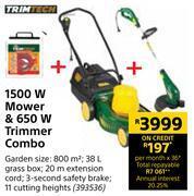 Builders Warehouse Trimtech 1500w mower & 650w trimmer combo offer