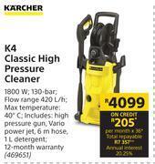 Builders Warehouse Karcher k4 classic high pressure cleaner offer