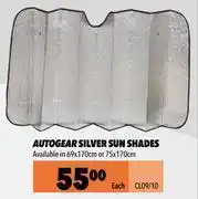 Autogear silver sun shades cl09/10