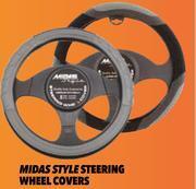 Midas style steering wheel covers small black sw70m