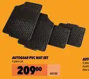 Autogear pvc mat set 4 piece set ma5bk