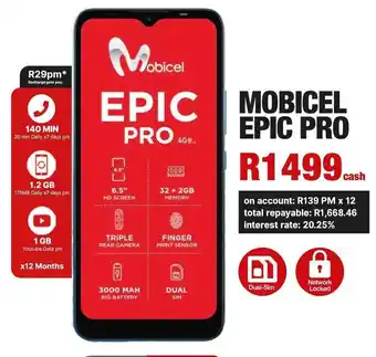 MRP Mobicel Epic Pro offer