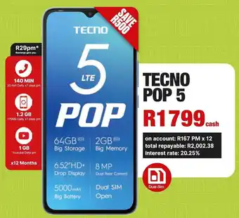 MRP Tecno Pop 5 offer