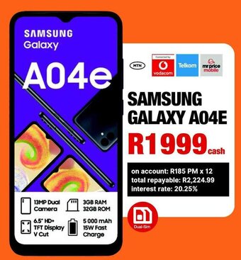 MRP Samsung Galaxy A04E offer