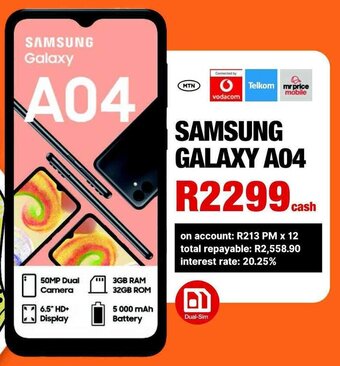 MRP Samsung Galaxy A04 offer