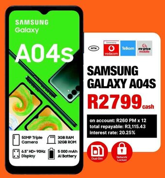 MRP Samsung Galaxy A04S offer