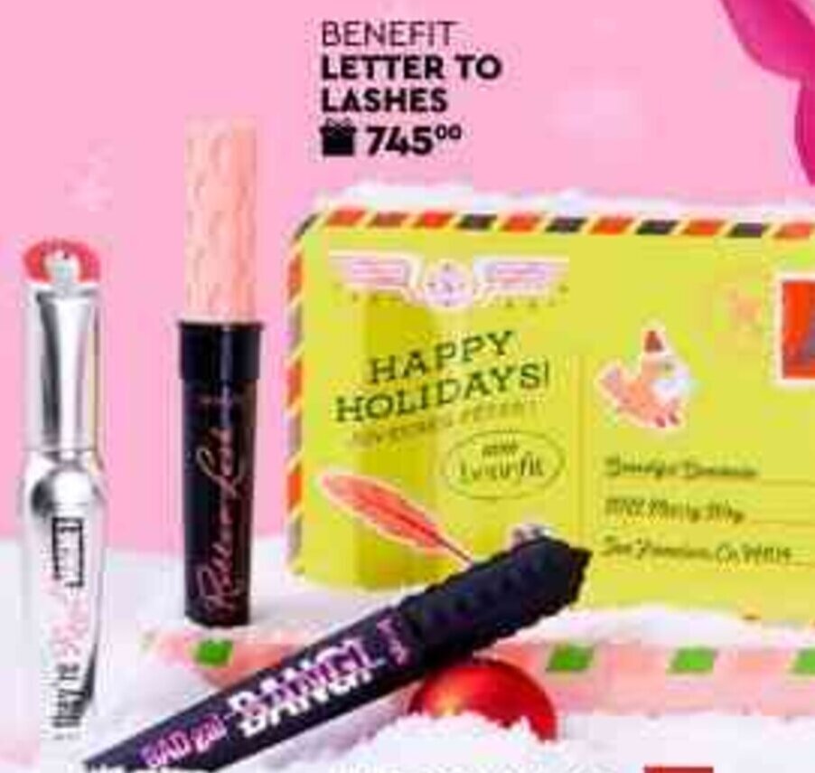 Benefit Letter to Lashes offer at Edgars