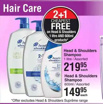 Dis-Chem Head & Shoulders Shampoo 1L offer