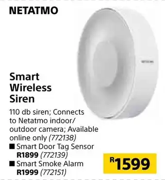 Builders Warehouse Netatmo Smart Wireless Siren offer
