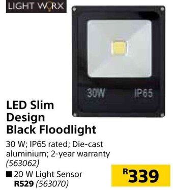 Builders Warehouse LED Slim Design Black Floodlight offer