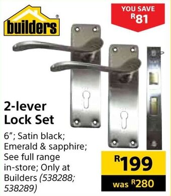 Builders Warehouse 2- Lever Lock Set offer