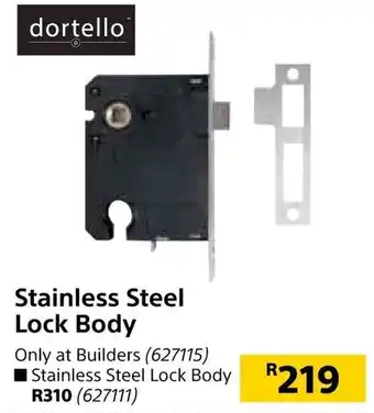 Builders Warehouse Stainless Steel Lock Body offer