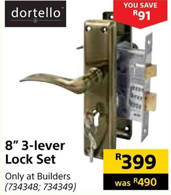 Builders Warehouse Lock Set 8" 3-Lever offer