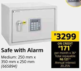 Builders Warehouse Safe with Alarm 250mm x 350mm x 250mm offer