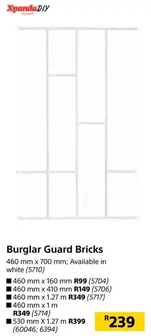 Builders Warehouse Burglar Guard Bricks 460mm x 700mm offer