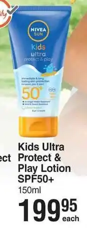 Dis-Chem Kids Ultra Protect & Play Lotion SPF50+ 150ml offer