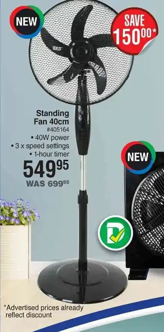 Dis-Chem Standing Fan 40cm offer