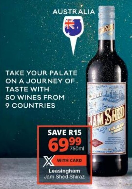 Leasingham Jam Shed Shiraz 750ml offer at Checkers Liquor Shop