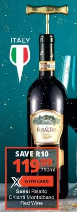 Checkers Liquor Shop Sensi Risalto Chianti Montalbano Red Wine 750ml offer
