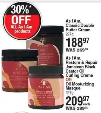 Dis-Chem As I Am Classic Double Butter Cream 227g offer