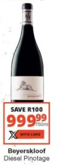 Checkers Liquor Shop Beyerskloof Diesel Pinotage 750ml offer